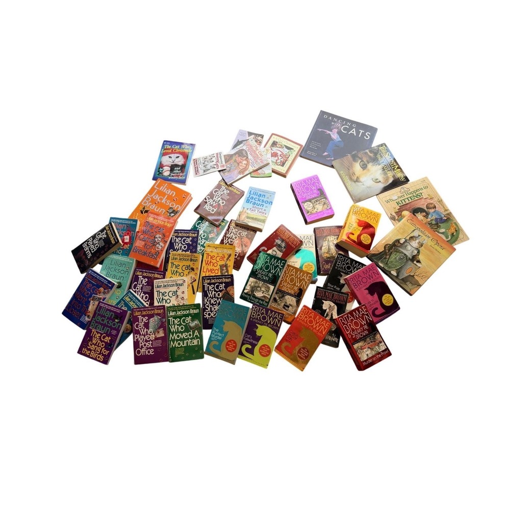 Cat Mystery Book Lot Rita Mae Brown Lilian Jackson Braun Cats 45 books